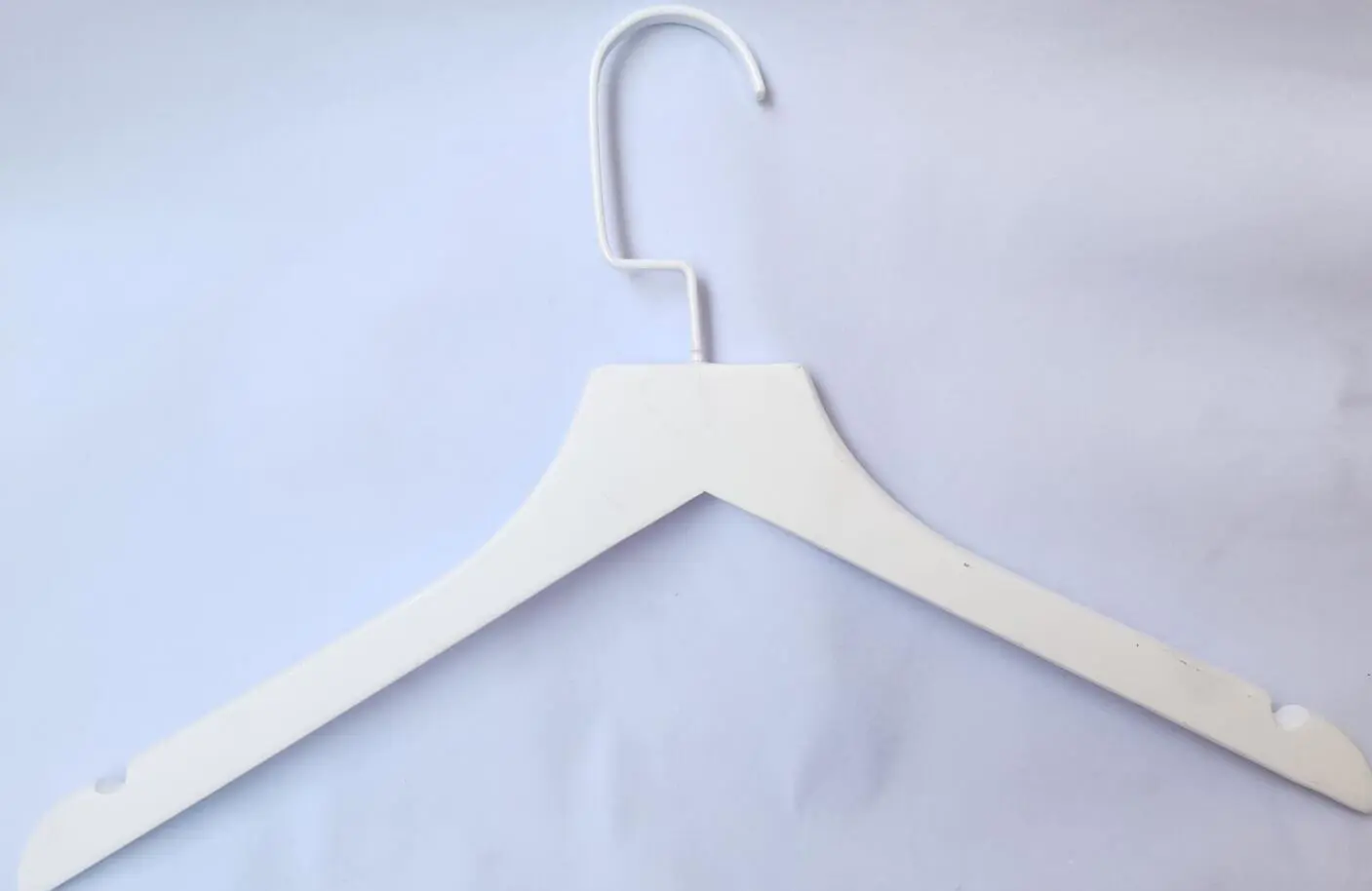 All White Wooden Hanger For Fashion Clothes Shop