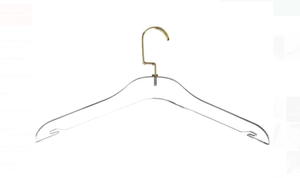 Acrylic top hanger using for USA marke ,clothes hanger