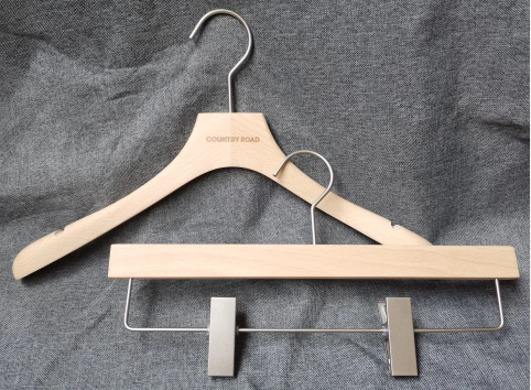 Beech wooden hanger ( top hanger and bottom hanger)