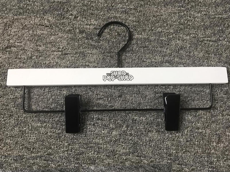 product-LEEVANS-Welcomed shirt hanger ,wooden hanger with black metal ,top hanger-img