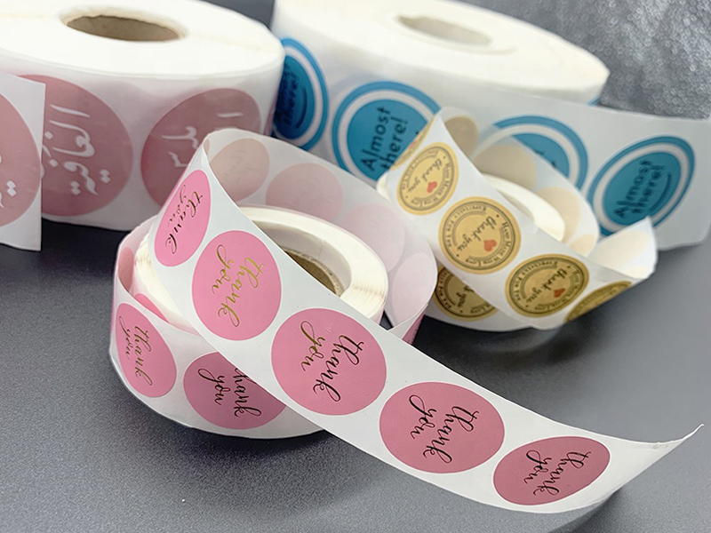 Custom Printed Logo Labels for Packaging, Sticker Printing , Roll Label Round Stickers