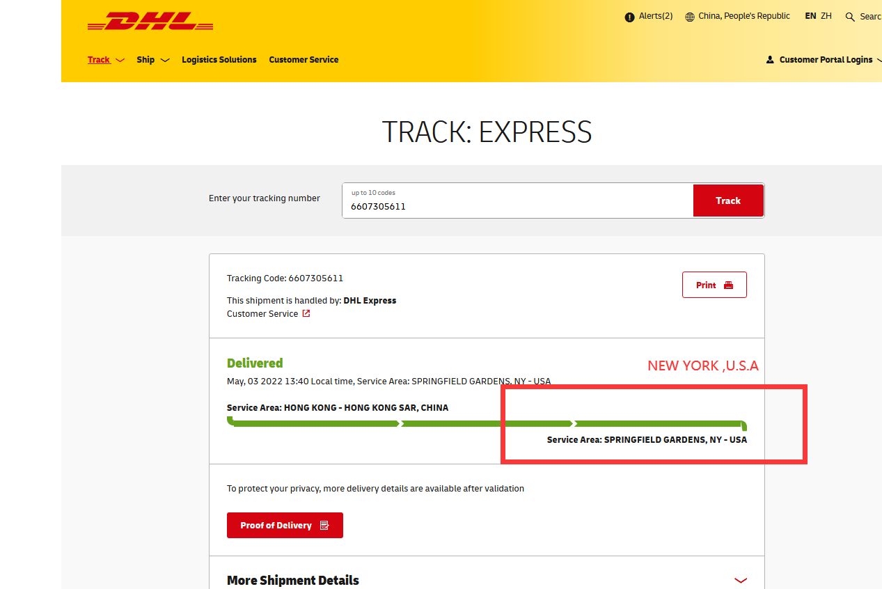news-Shipping by DHL , fast time on shipping time NEW YORK , USA May, 03 2022 -LEEVANS-img