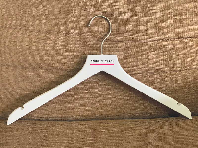 product-LEEVANS-Custom brand white wooden hanger ,Top hanger ,Bottom hanger-img
