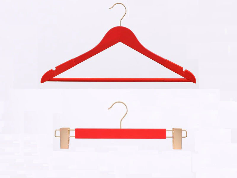Red wooden hanger