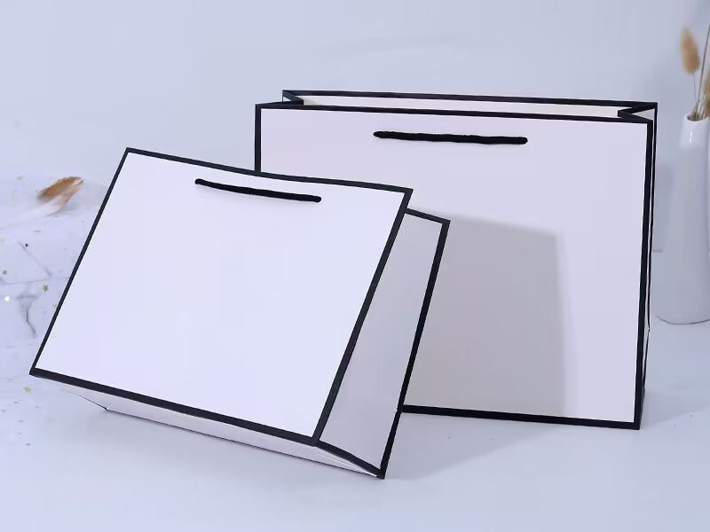 product-LEEVANS-White paper bag with custom logo-img