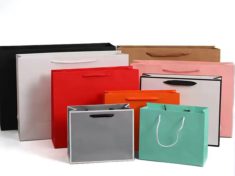 Colorful paper bag ,custom size and logo , shopping bag