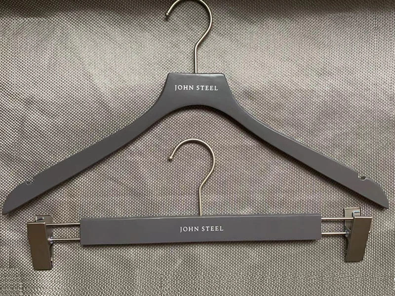 Customized Panton Gray color for wooden hanger  ,custom wooden hanger