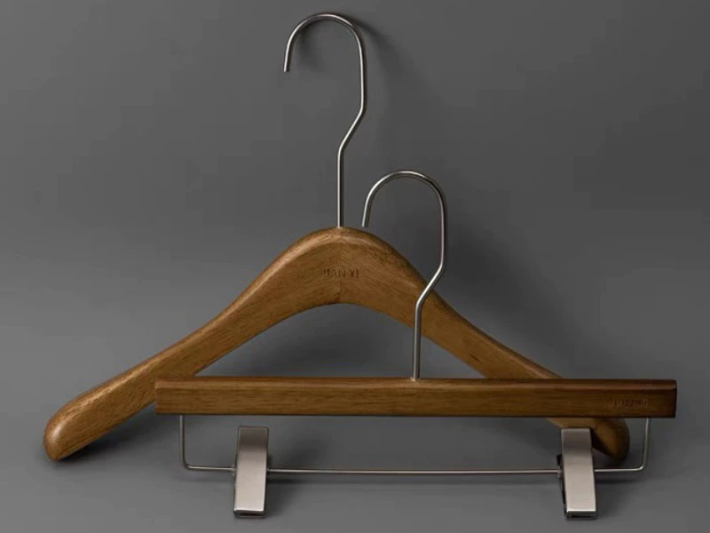 Brown color wooden hanger , custom wooden hanger