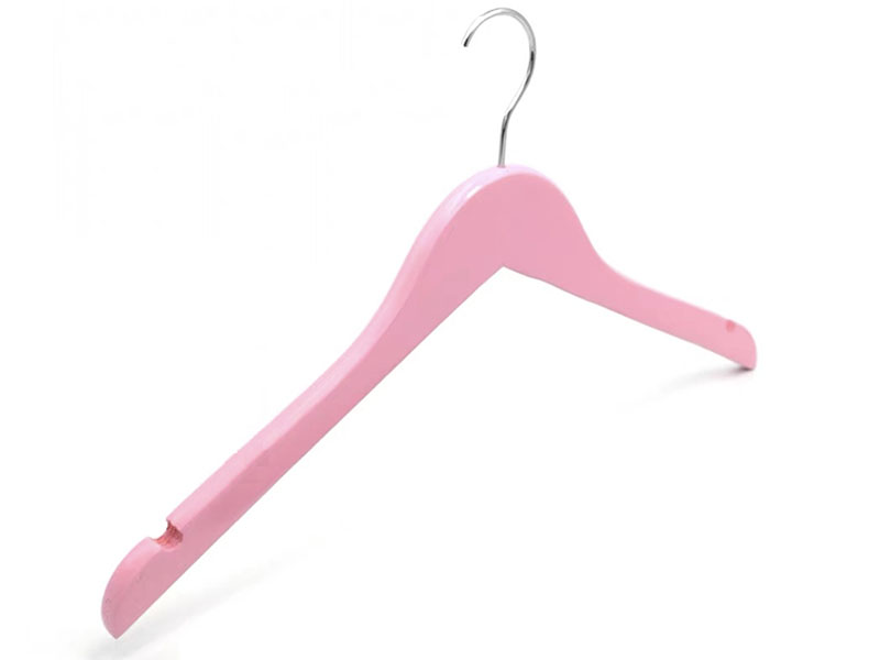 product-Customized pink wooden hanger-LEEVANS-img