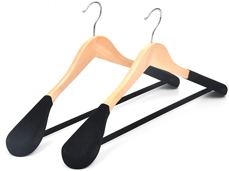 Nice wooden hanger for brand suits