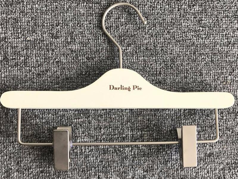 High-quality wooden coat hangers with trouser clips antirust company for trouser-2