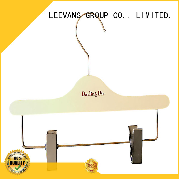 clamp wooden hanger clips manufacturer for kids LEEVANS